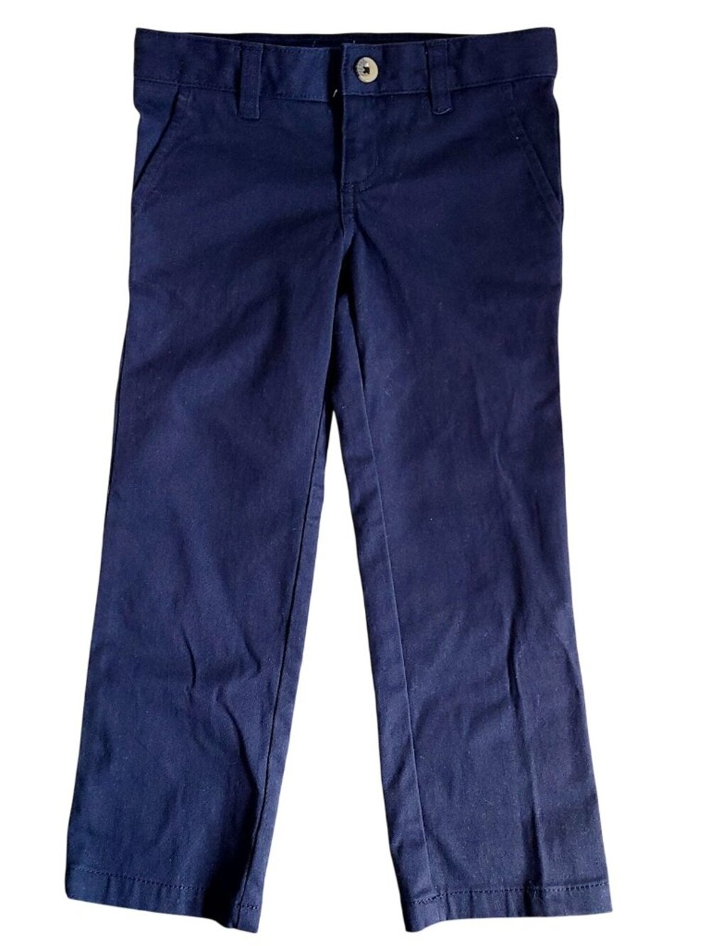 French Toast Pants Kids School Uniform Straight Leg Navy Size 5 Cotton Blend